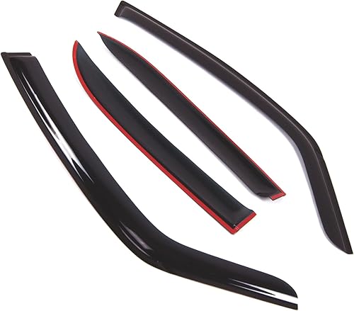 Miniatura 2 de Tuningpros WD2-401 - Juego de 4 viseras para ventana (montaje exterior), deflector, protector de lluvia, compatible con Suzuki SX4 Crossover