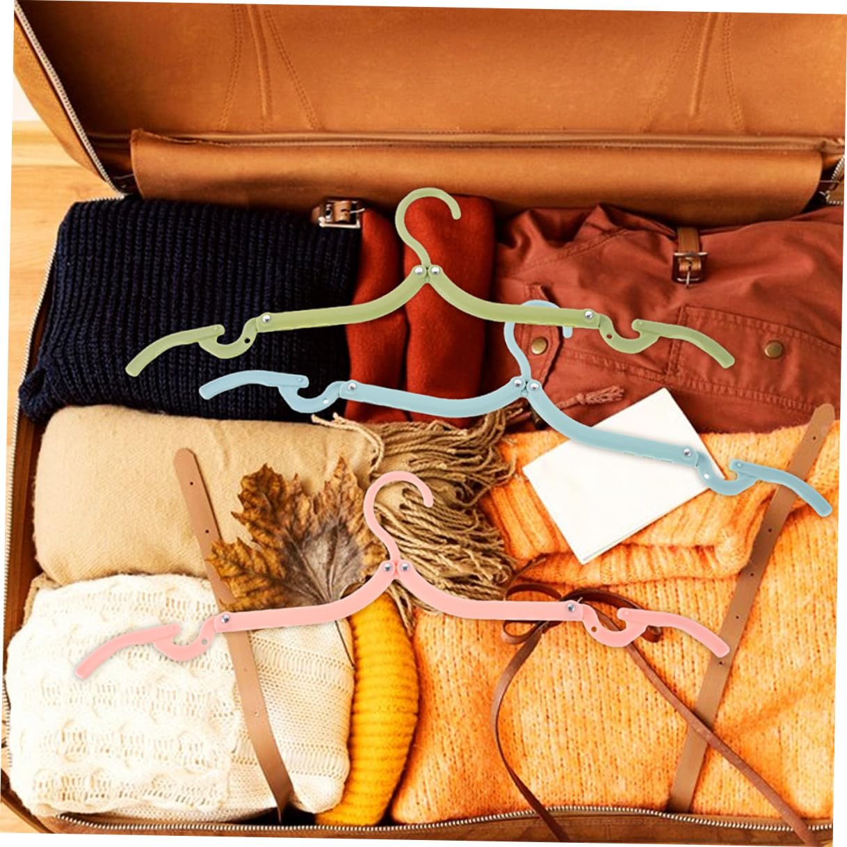 BESPORTBLE 24pezzi Grucce Pieghevoli da Viaggio Portatili Appendiabiti in Plastica Stendibiancheria Pieghevole Gruccia per Bucato per Viaggiatori Frequenti e Campeggio