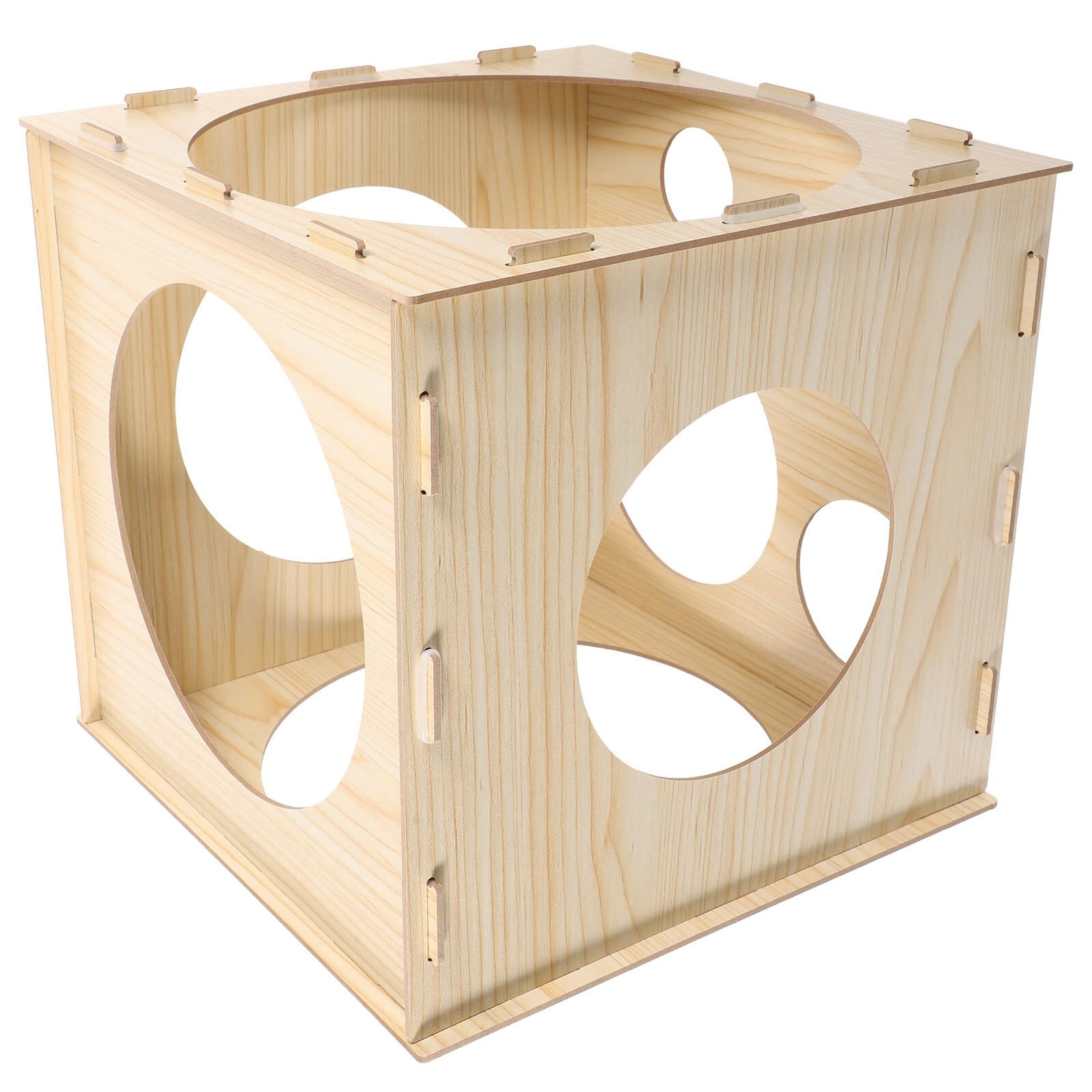 Holz Klassierkasten zur Messung von Ballongrößen mit 9 Löchern und Einfacher Bedienung für Hochzeit und Shower in Beige