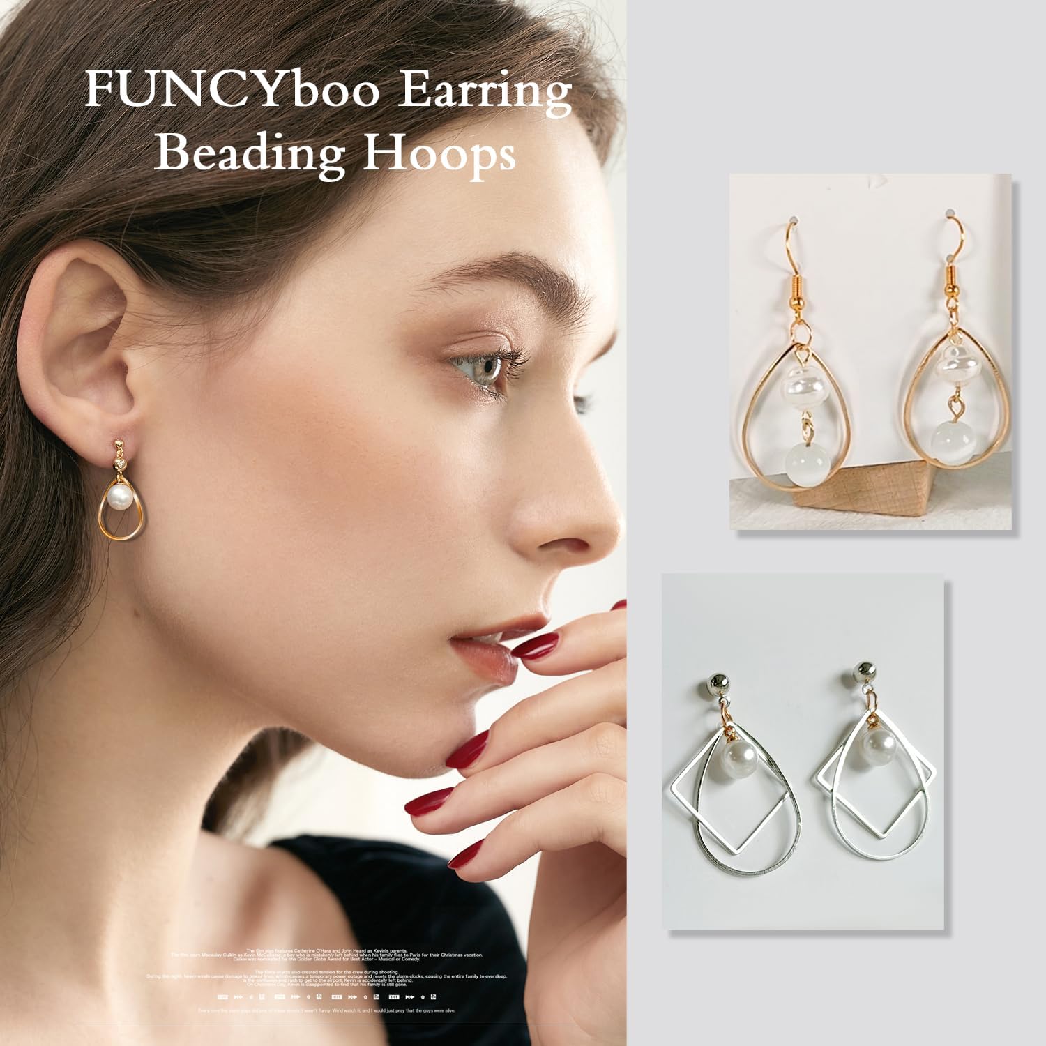 Earrings Beading Hoop for Jewelry Making, FANMAOUS Earrings Findings Hoops Earring Charms Open Bezel Pendant Frame for DIY Craft,Earring Necklace,Crafts Supplies (Triangle/Round/Teardrop) - Image 6