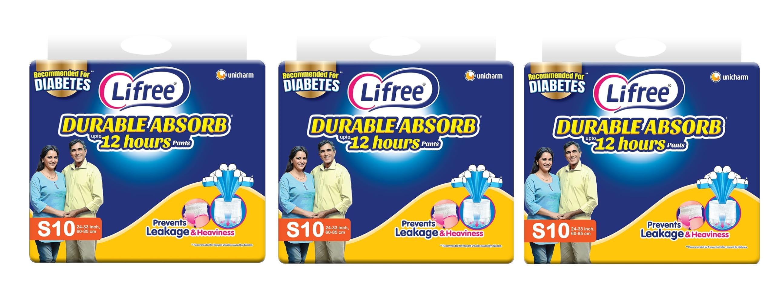 COMPATIBLE With Lifree Super Durable Extra Absorb Super Pants Adult Diaper Pants Unisex, Small, 30 Pieces, Waist size - 24-33 Inches, 60-85 cm (Pack of 3) up to 12 HOURS ABSORBENT-image-40