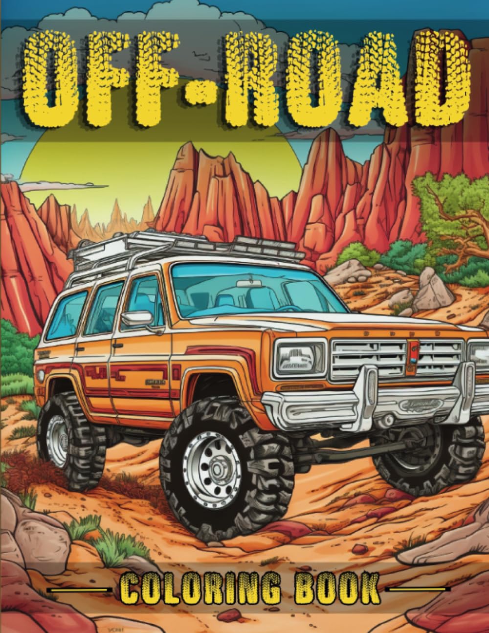 Off-Road Coloring Book: 4x4 Muddy Adventures with Overlanding Trucks and SUVs - 8.5 x 11 in