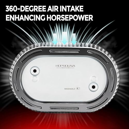 Miniatura 6 de Filtro de Aire de Motocicleta de Alto Flujo de Repuesto 29400267 Compatible con Touring '17-posterior y Softail M8 '18-posterior Motor Equipado con