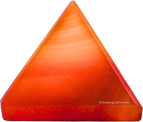 Miniatura 390 de Amazing Gemstone White Agate Snow Quartz Pyramid Crystal Healing Stones - 1" Great Pyramid Figurine of Natural Stone Pyramid for Meditation, Reiki