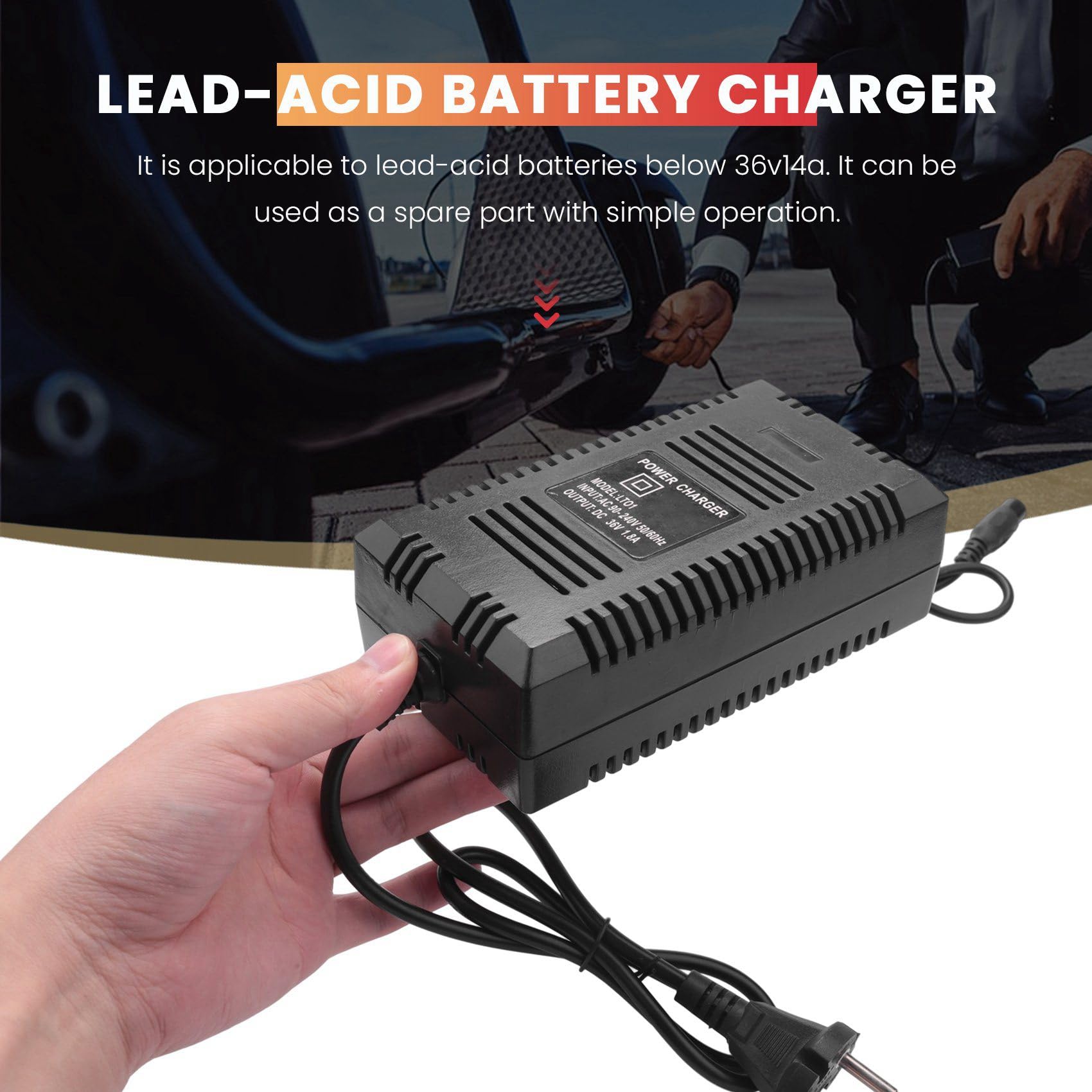2X 36V 1.8A Chargeur de Batterie Au Plomb Chargeur de Fauteuil Roulant Chargeur de Chariot de Golf Vélo électrique Scooter Adaptateur Secteur Prise Européenne
