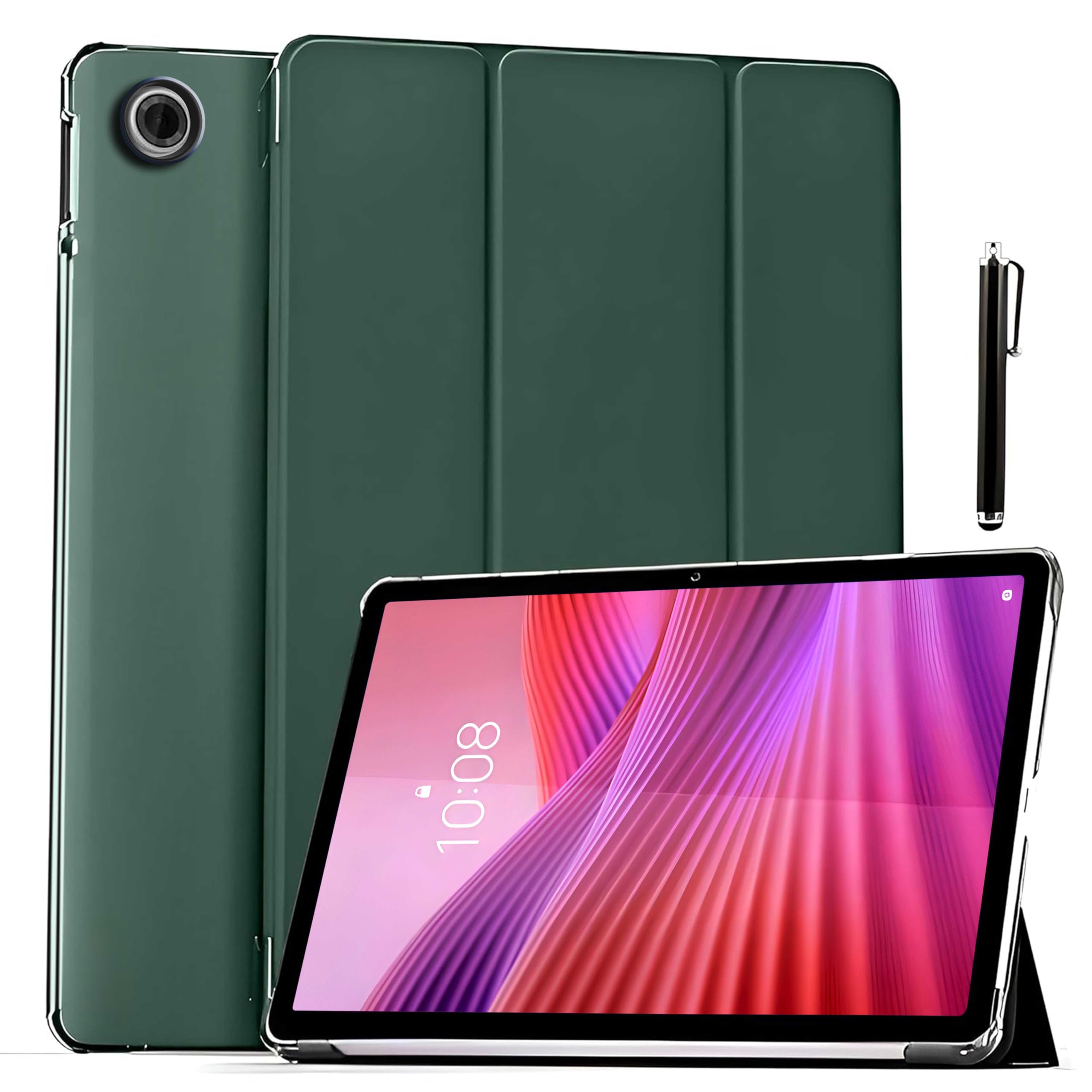 ProElite Case Cover for Lenovo Tab 10.1 inch 2025 Case, Smart Flip Case Cover for Lenovo Tab 10.1 inch 2025 Case Cover Translucent Back with Stylus Pen [Auto Sleep Wake Feature], Black — Amazon image 8
