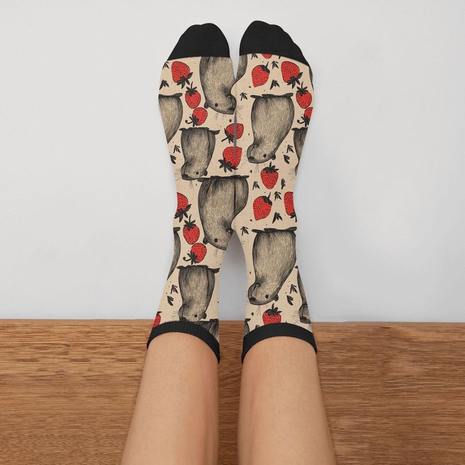 Forest Black Cat Crew Socks Mid Calf Dress Socks Casual Long Tube Socks For Men Women Boy Girl - Image 3