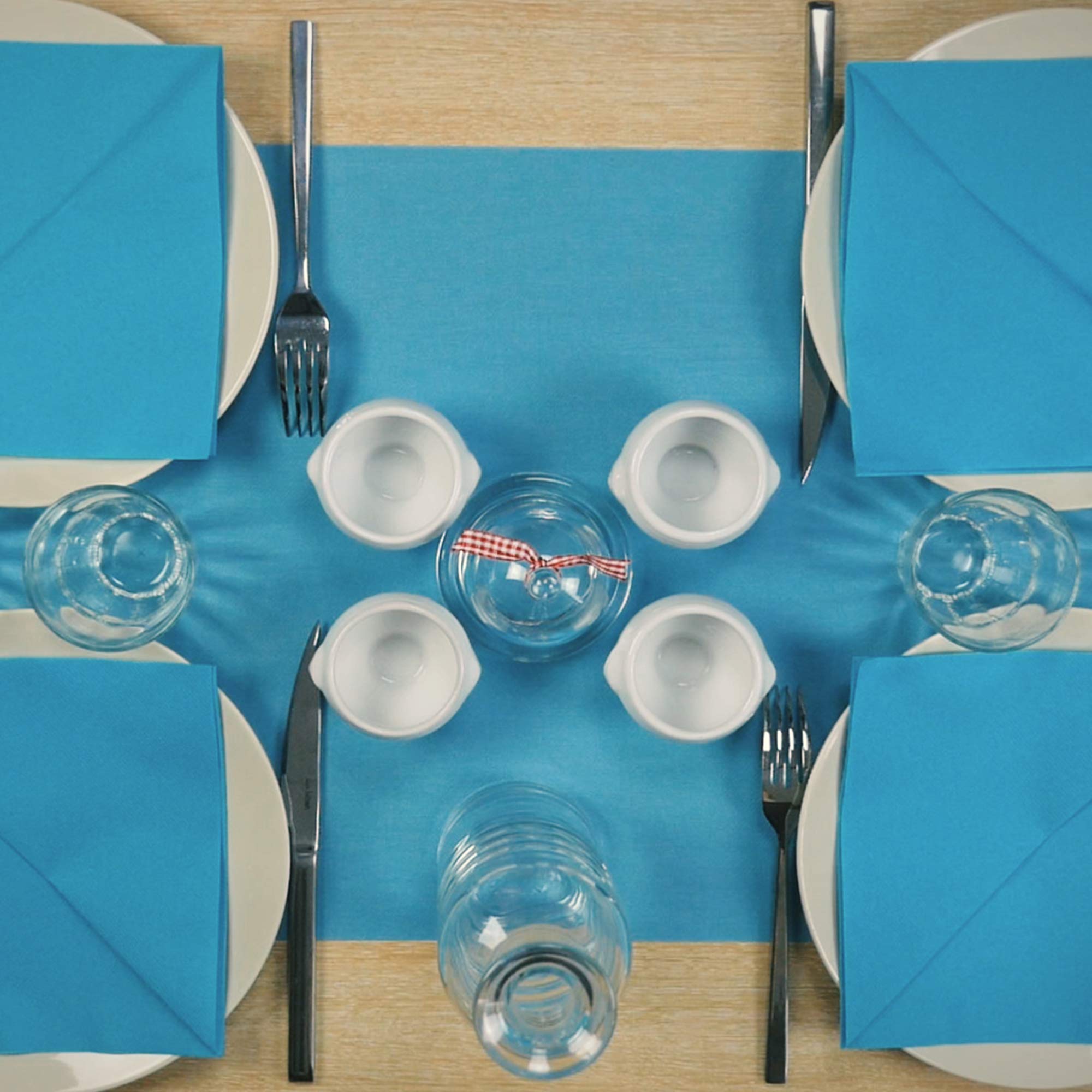 LE NAPPAGE ARTS DE LA TABLE Table Runner 3 in 1 Airlaid 0.40 x 4.80 m FSC Anise, Paper, Lime Green, 0,4m x 4,8m - Image 3