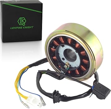 Magneto Stator with Flywheel Rotor Kit 12 Coil 5 Wire Copper DC Stators for GY6 50cc 125cc 150cc 4 Stroke Moped Scooter ATV Quad Go Kart Scooter GY6 12 Coils DC Stator Flywheel Rotor Kit
