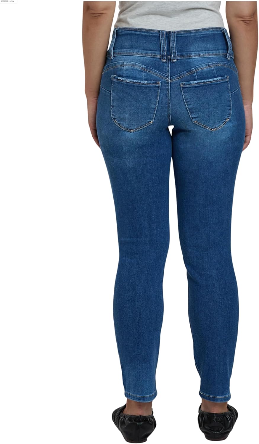 Royalty for Me Womens Royalty for Me Women's Petite Wannabettabutt 3 Button Skinny Ankle Sustainable Jean - Image 3