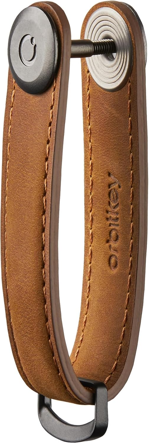 orbitkey Crazy Horse Leather Key Organizer | Quiet Profile | Holds up to 7 Keys