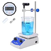 Vista 1 de Slendor Agitador magnético SH-2 Mezclador de placa caliente Max 520℉ Agitador de placa caliente de laboratorio 2000 RPM Placa de agitación