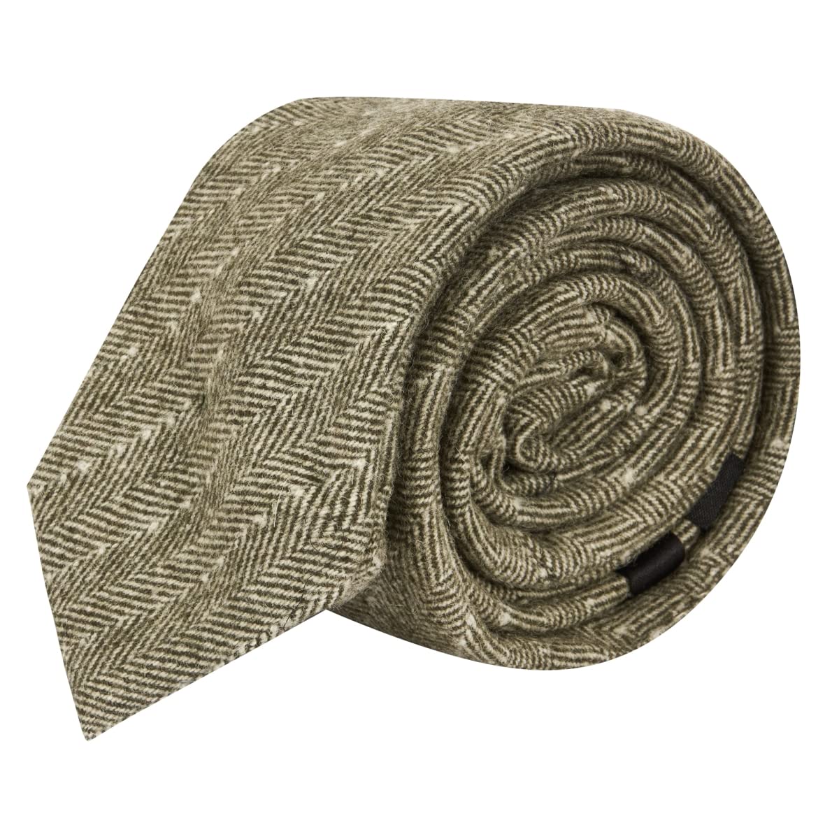 Sage Green Herringbone with Pinstripe Tie