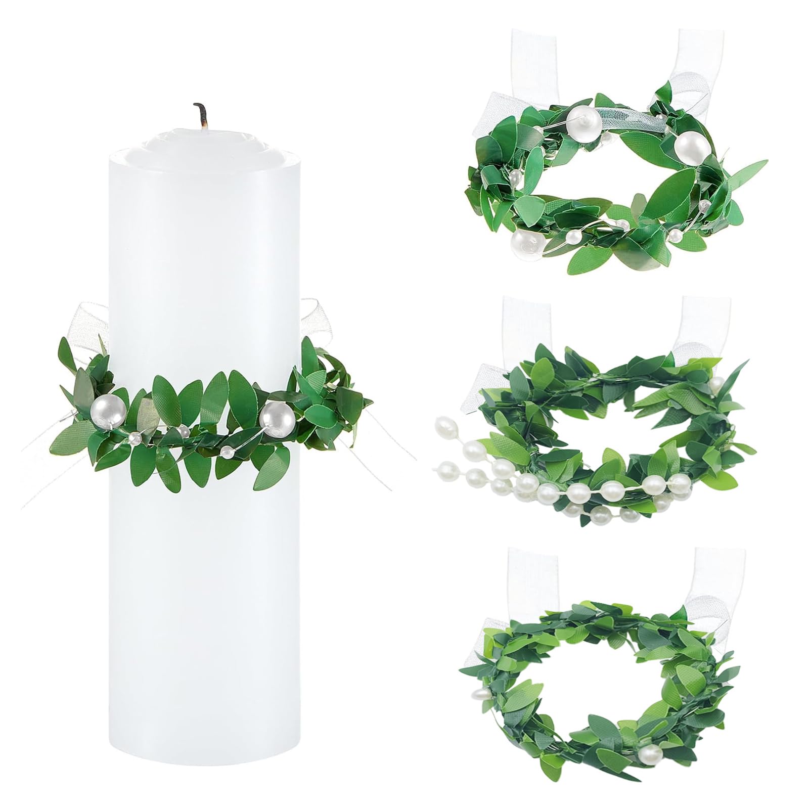 BSITSSS 3 Stück Kerzentropfschutz, Tropfschutz Taufkerzen für Kerzen 3-6cm Durchmesser, Kerzenrock Kommunion, Erstkommunion Deko Kränze Kerzenringe, Tropfenfänger Kommunionkerze Kerzenkranz