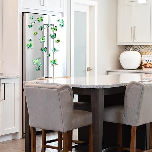 Miniatura 6 de Rankaxa 24-Pack Butterfly Wall Decorations, Removable 3D Butterfly Stickers for Party Decoration, Home Art Decoration, and Other DIYwith Magnets.