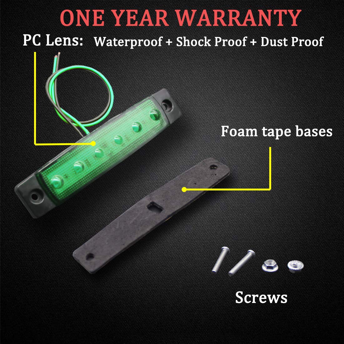 Botepon Led Rock Lights, Strip Lights, Wheel Well Light, Underglow Lamp