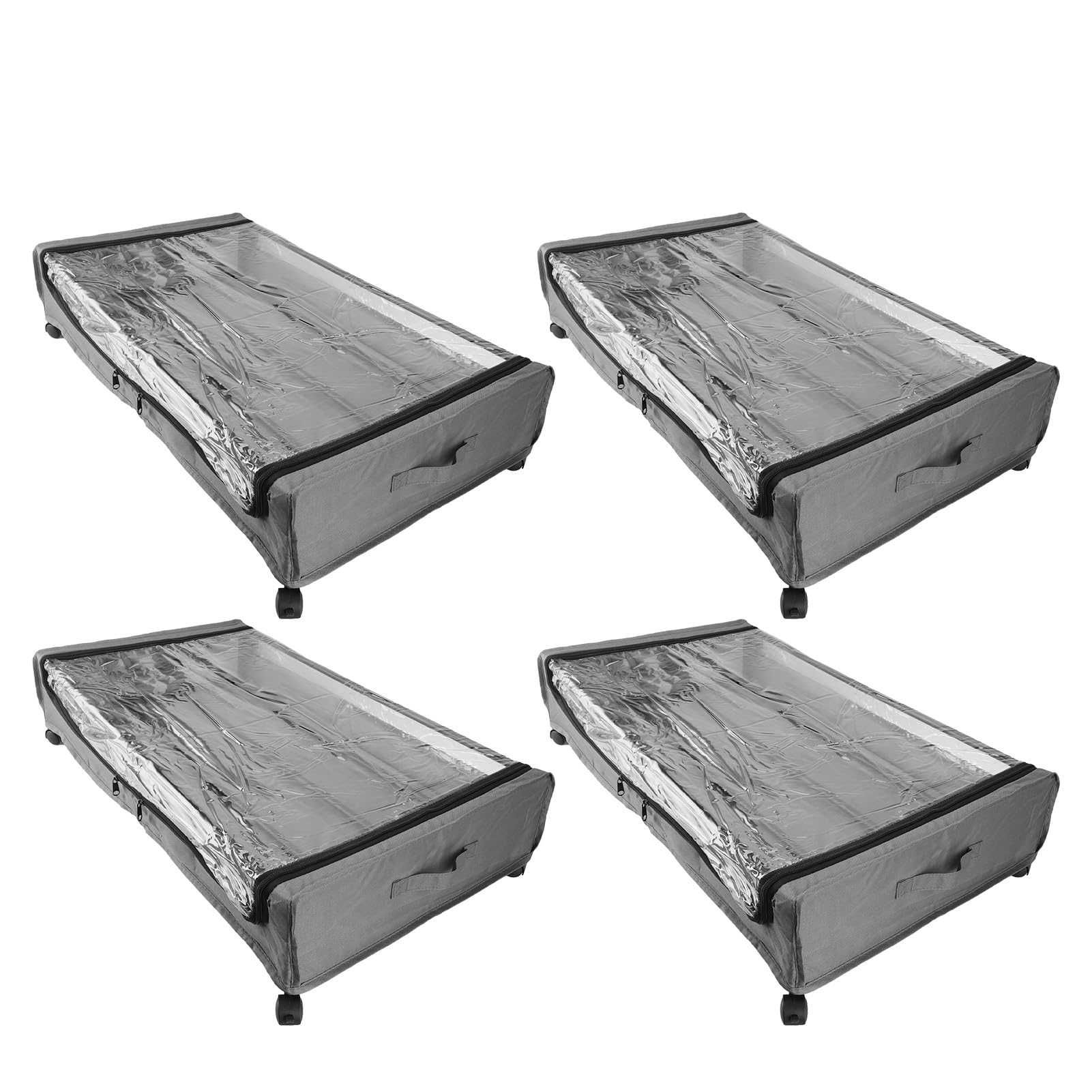 Topiky Rollbares Unterbett-Aufbewahrungsregal mit Rädern, 80x43.5x16 Cm,