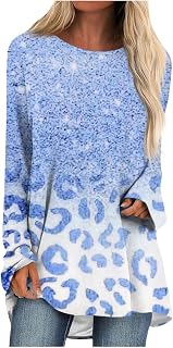 WANZZXCSL Cool Spring Crop Workout Tunic Women Long Sleeve Casual Crewnec Ruched Cotton Flower Baggy Sweatshrit Women
