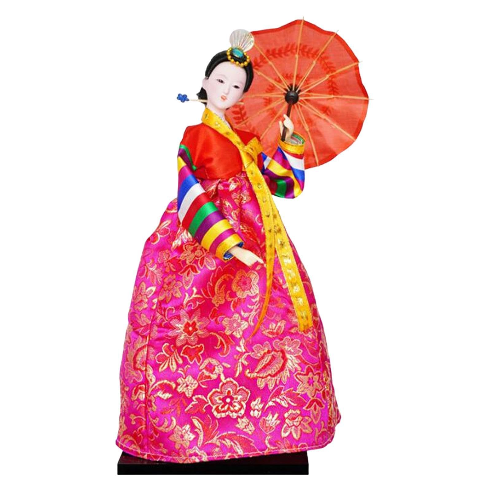 Alcxazs Girls Korean Figurine Doll Is Made Of Durable Resin With Fabric, Style 4