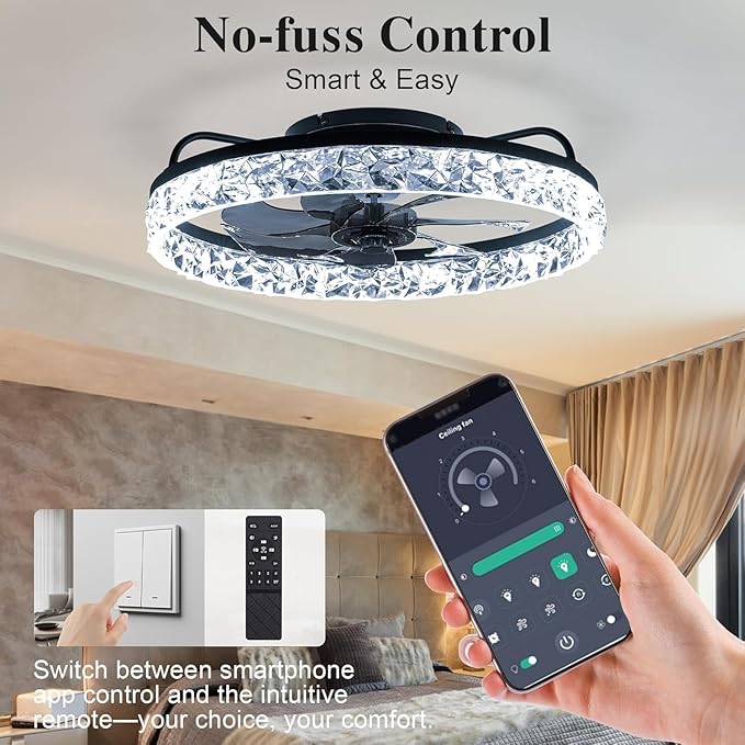 Ventilador de Techo 20" Con Luz LED y Control Remoto 120V miniatura 5