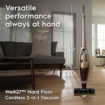 Electrolux WellQ7 Hard Floor Cordless 2-in-1 Vacuum with PowerPro Roller for Hard Surfaces, 50-Minute Run Time, 2 Power Modes, Soft Sand
