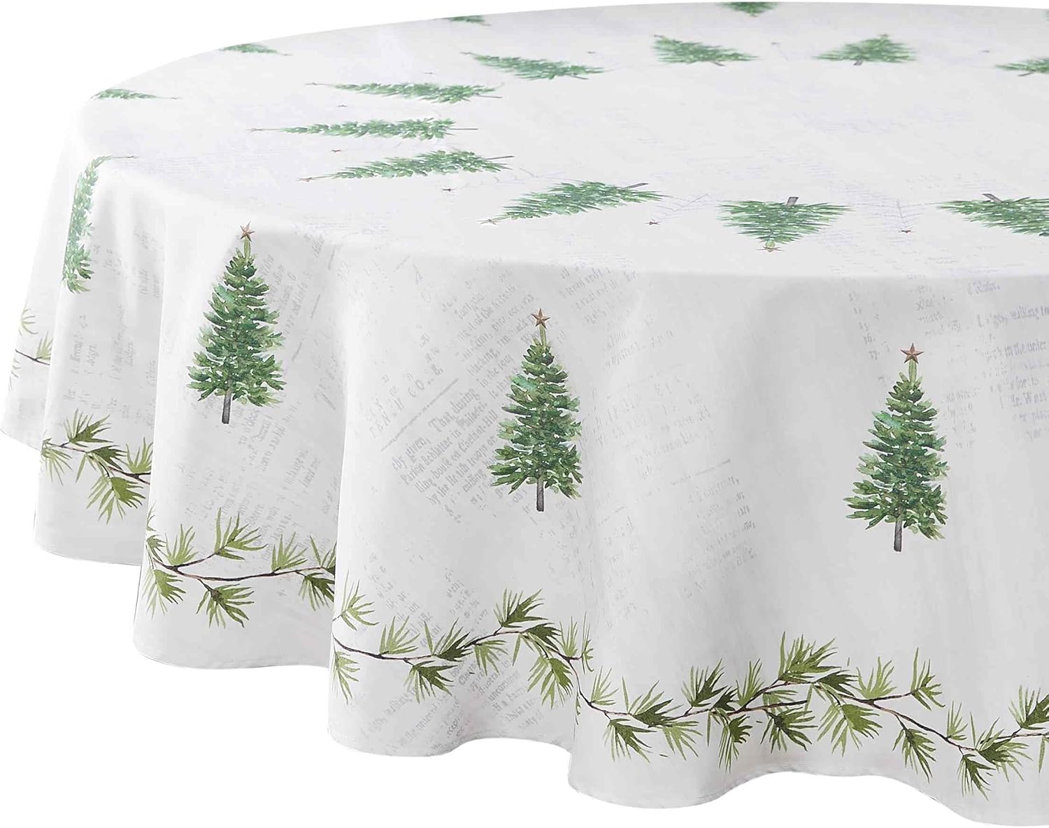 Avanti Linens - Tablecloth, Tabletop Accessories, Christmas Decorations, 60" x 84" (Trees Collection)