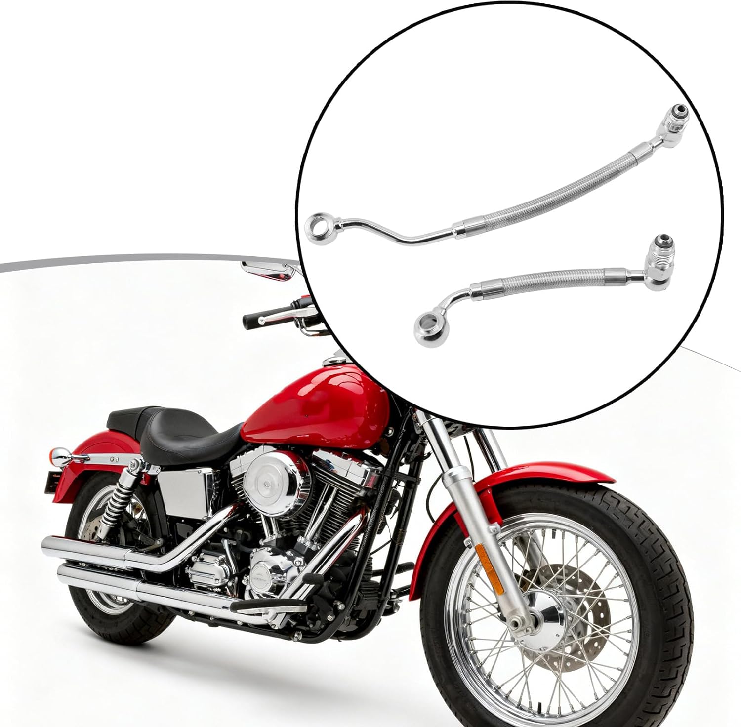 HDFL-005 Fuel Injection Lines Fit for Harley-Davidson 1995-1999 Electra Glide Road King Road Glide Replacement for HDFL005