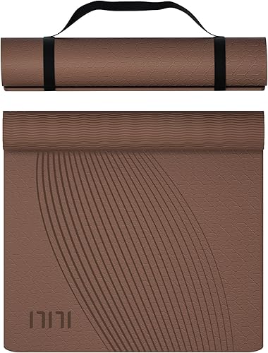 ILILI Tapete de yoga, 72 x 25 x 0.3 pulgadas, antideslizante, tapete de ejercicio de elastómero termoplástico, inodoro y resistente al desgarro, con