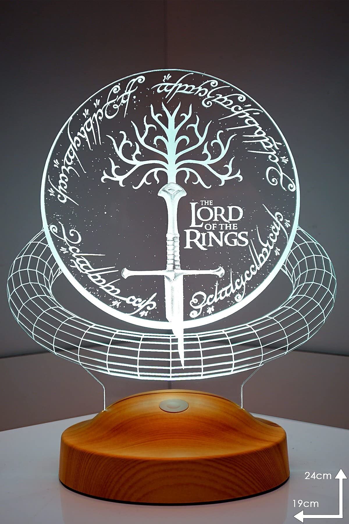 Sentidos Luce notturna a LED 3D, regalo di compleanno, lampada da scrivania (Il Signore degli Anelli – Sword)