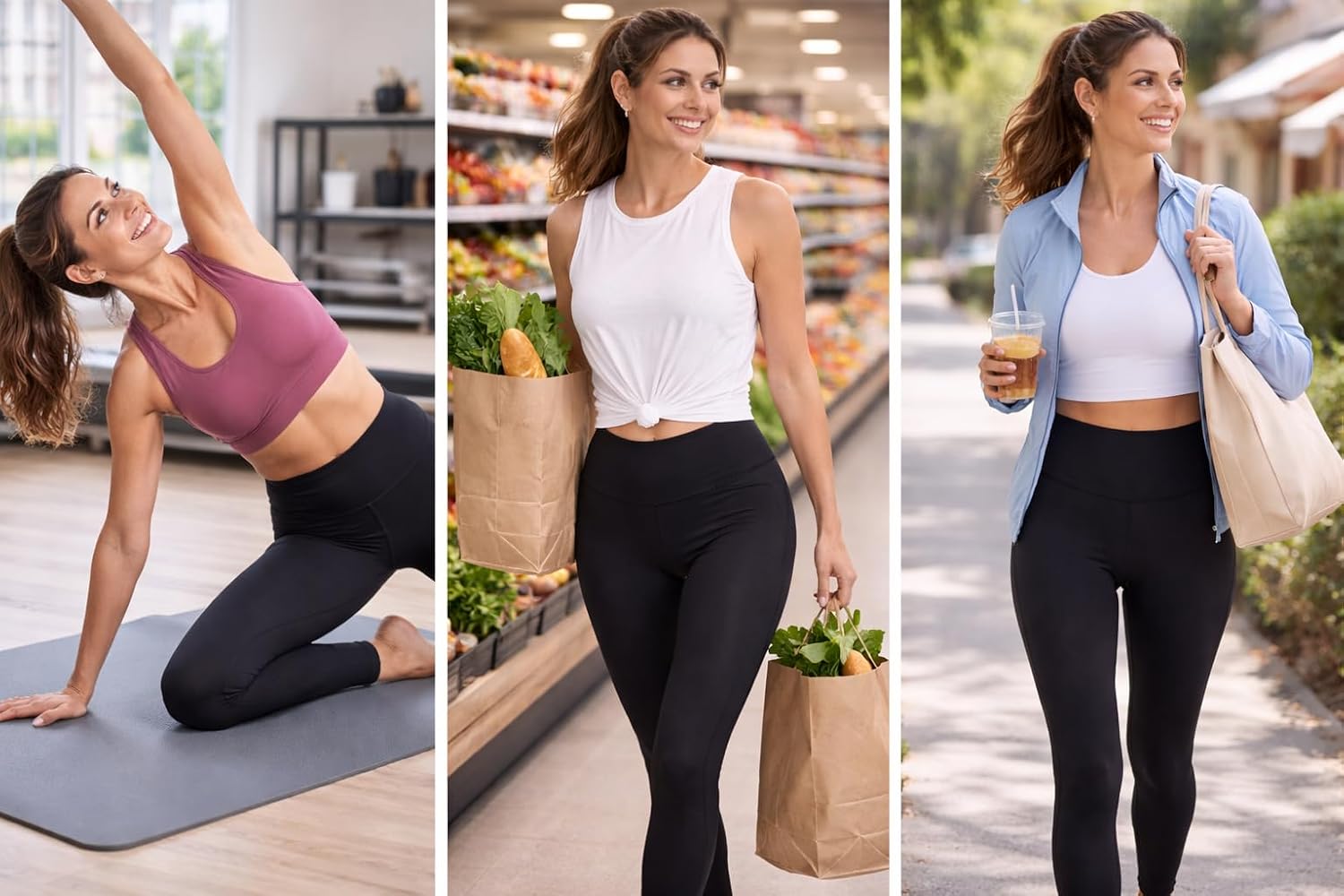 Spyder Womens Leggings - Soft Fleece Leggings with Pockets for Women High Waisted Yoga Pants Workout Gym Activewear