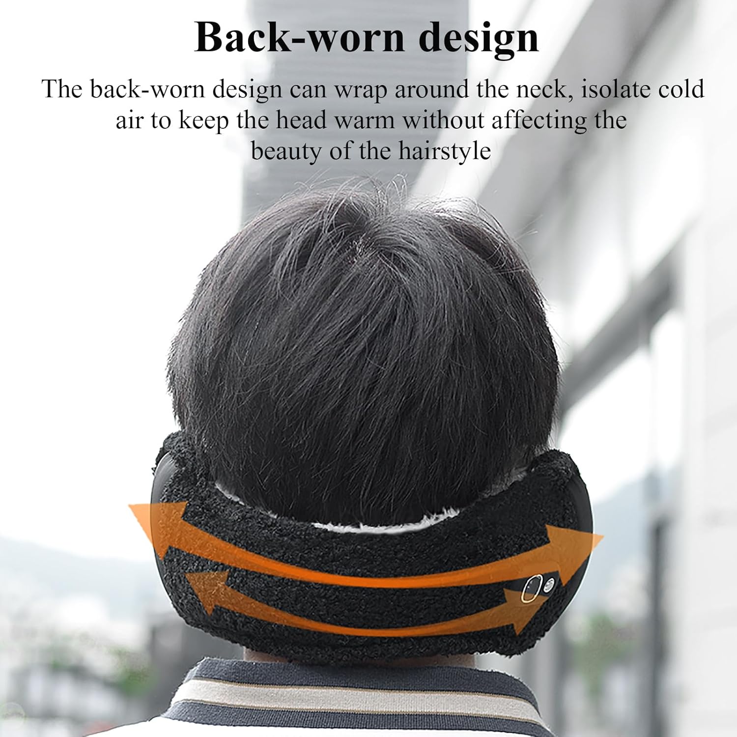 KEhtu Electric Heating Earmuffs, Winter Warm Outdoor Earmuffs with Thermal Lining, 3 Heating Levels, 3000mAh Battery Capacity, Suitable for Winter Hiking, Running, Walking, Skiing, Camping