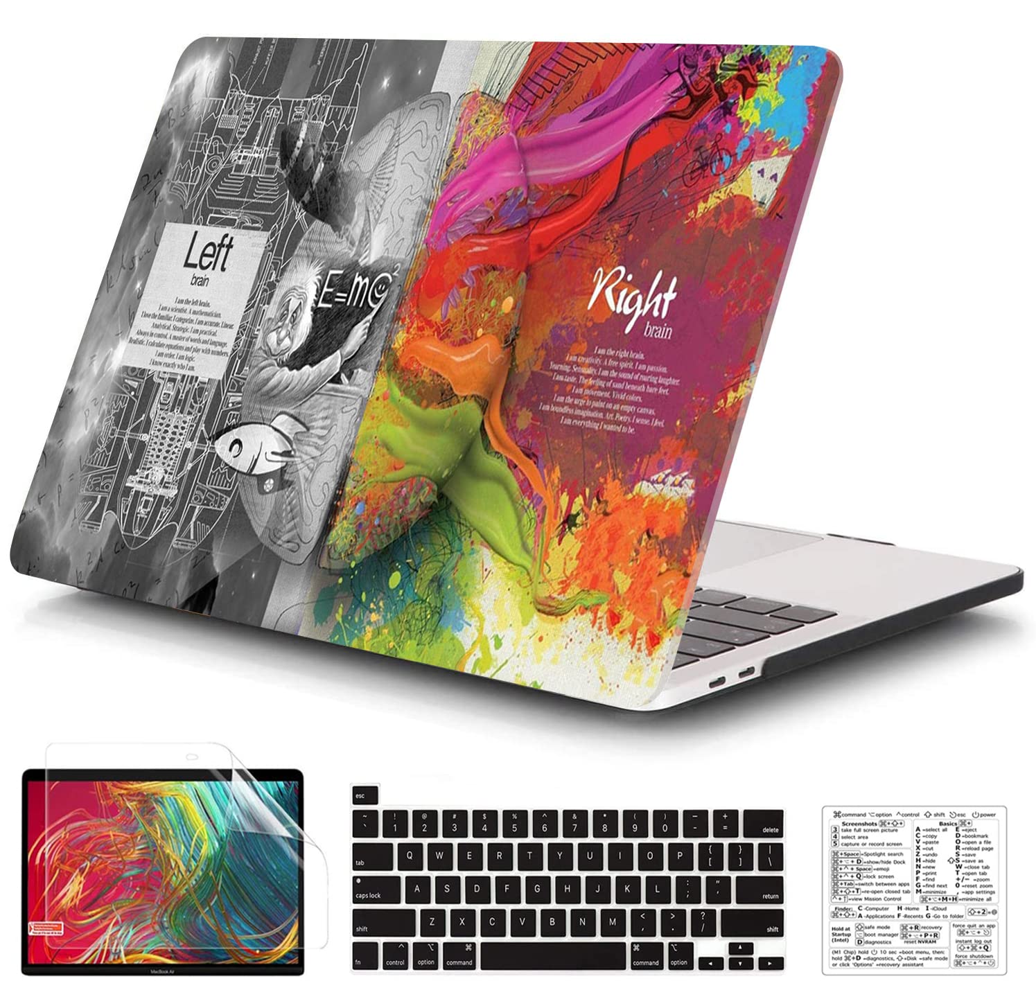 Carcasa MacBook Pro 13 Einstein con protector de teclado Mac OS 8