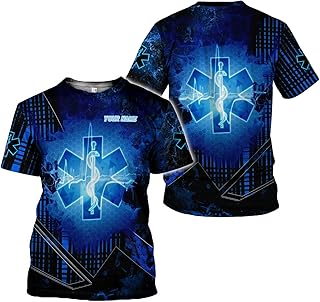 Custom EMS Shirts for Men Women Emergency Medical Services Shirt Personalized EMS Apparel Gifts EMS Week EMS Clothing Uniform