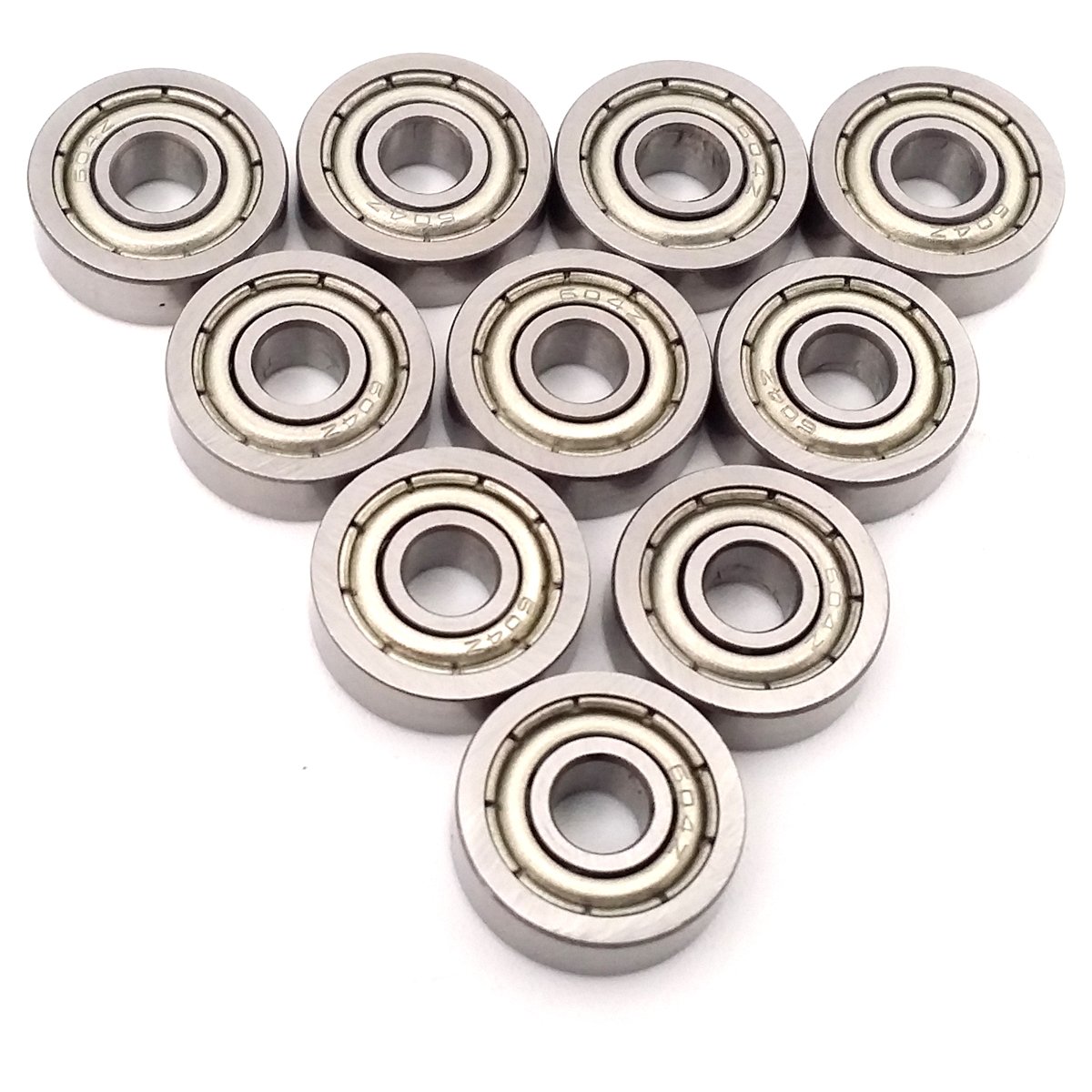 10pcs MOCHU Bearing 604 604Z 604ZZ 604-2Z 4x12x4 ABEC-1 Shielded MINI Deep Groove Ball Bearings, Single Row