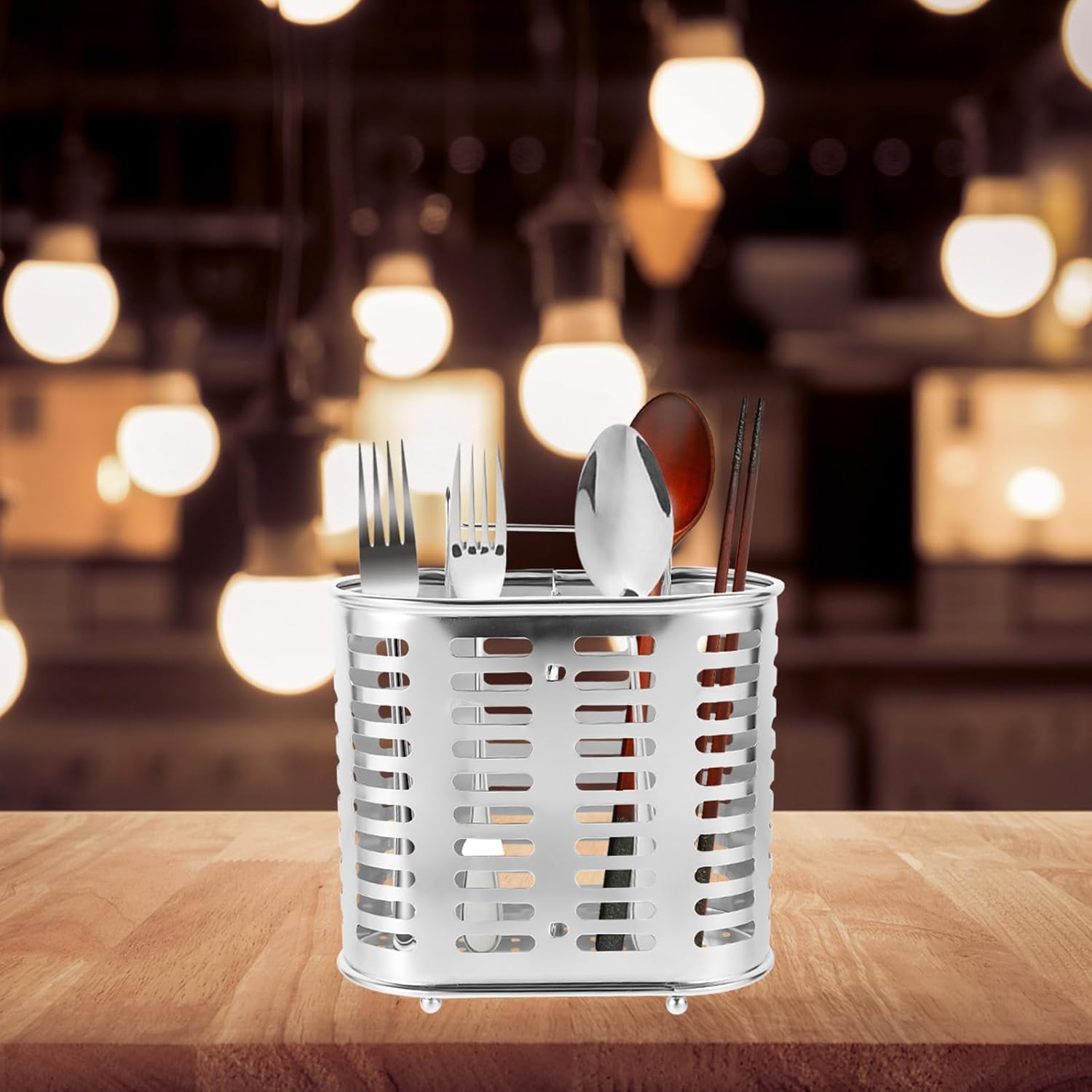 Chopsticks Holder Stainless Steel with Removable Tray for Kitchen