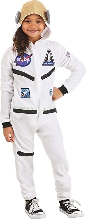 Kids Astronaut Jumpsuit Costume - Unisex Child Space Suit Outfit - NASA Flight Suit Cosplay Costume