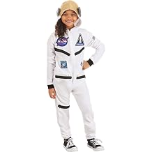Kids Astronaut Jumpsuit Costume - Unisex Child Space Suit Outfit - NASA Flight Suit Cosplay Costume