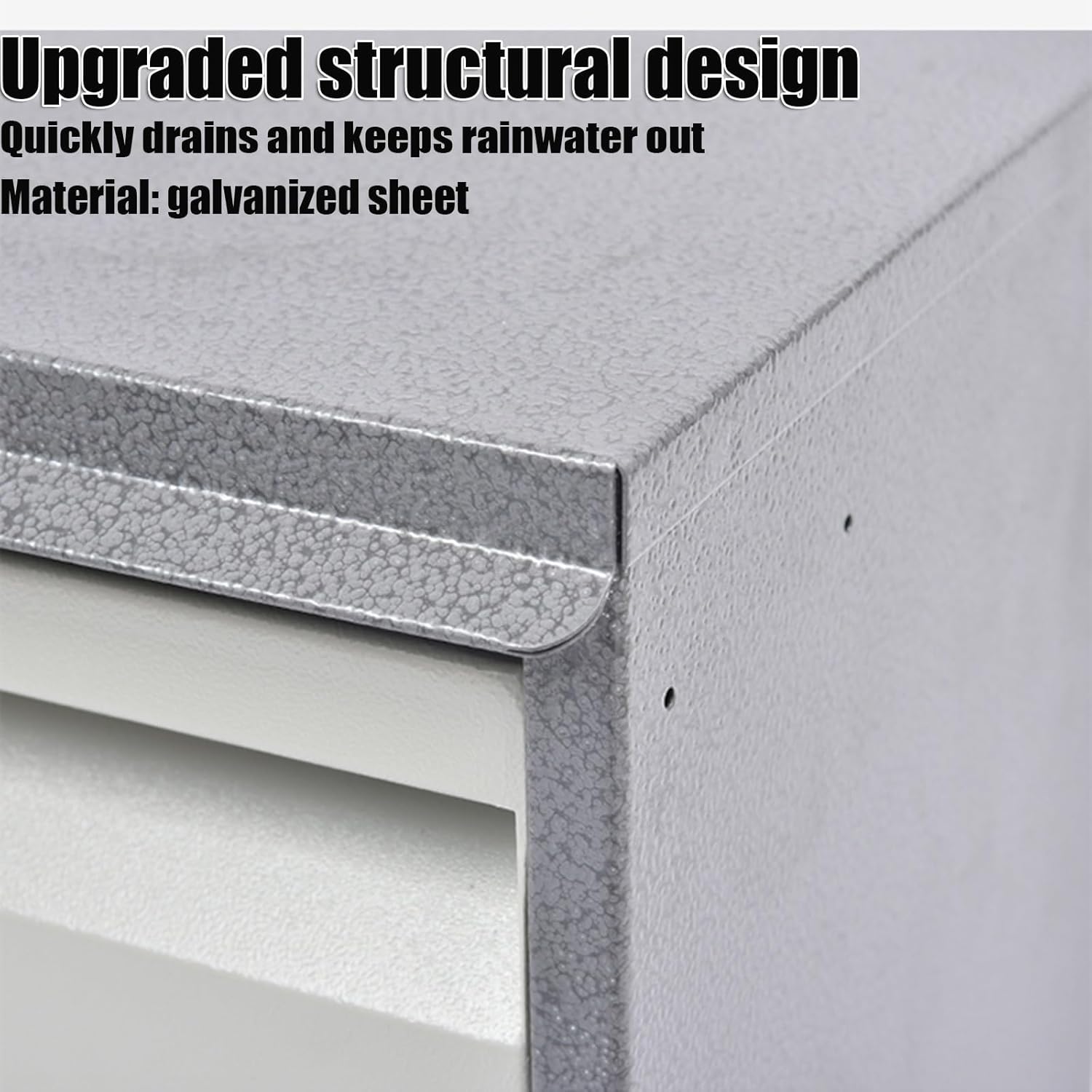 Metal Mailbox with Combination Lock Standing Outdoor MailBoxes Water Proof Home Mailboxes with Shockproof Foam Padding Inside