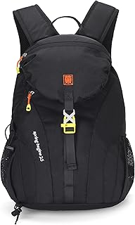 Lightweight Hiking Backpack Water Resistant,25L Daypack Small Backpack for Travel (Black, 25L)