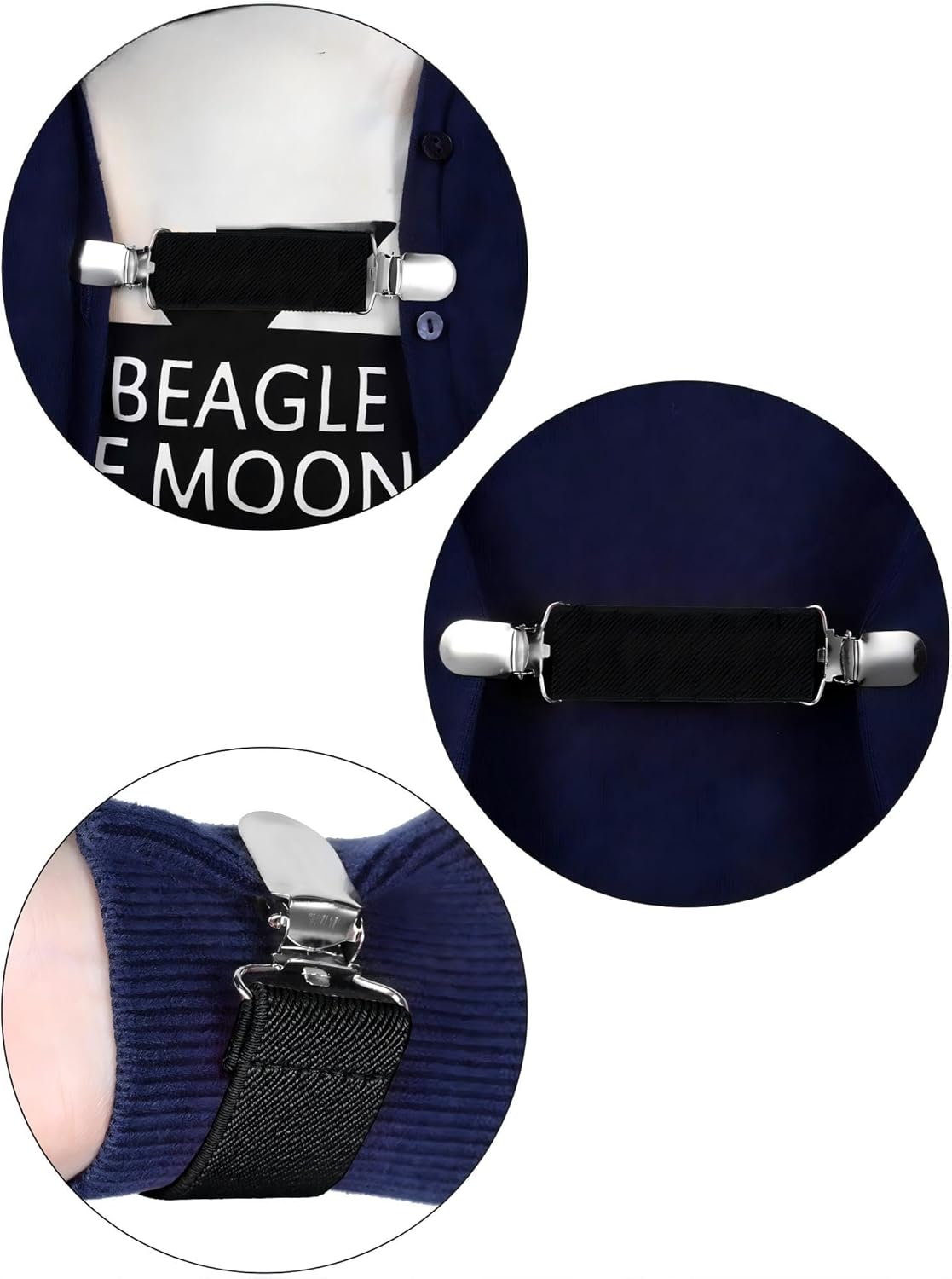 Zhanmai 6 Pairs Mitten Clips Elastic Stainless Steel Gloves Clips for Dress Pants Sweater Shawl Hat Dog Diapers Clip - Image 6