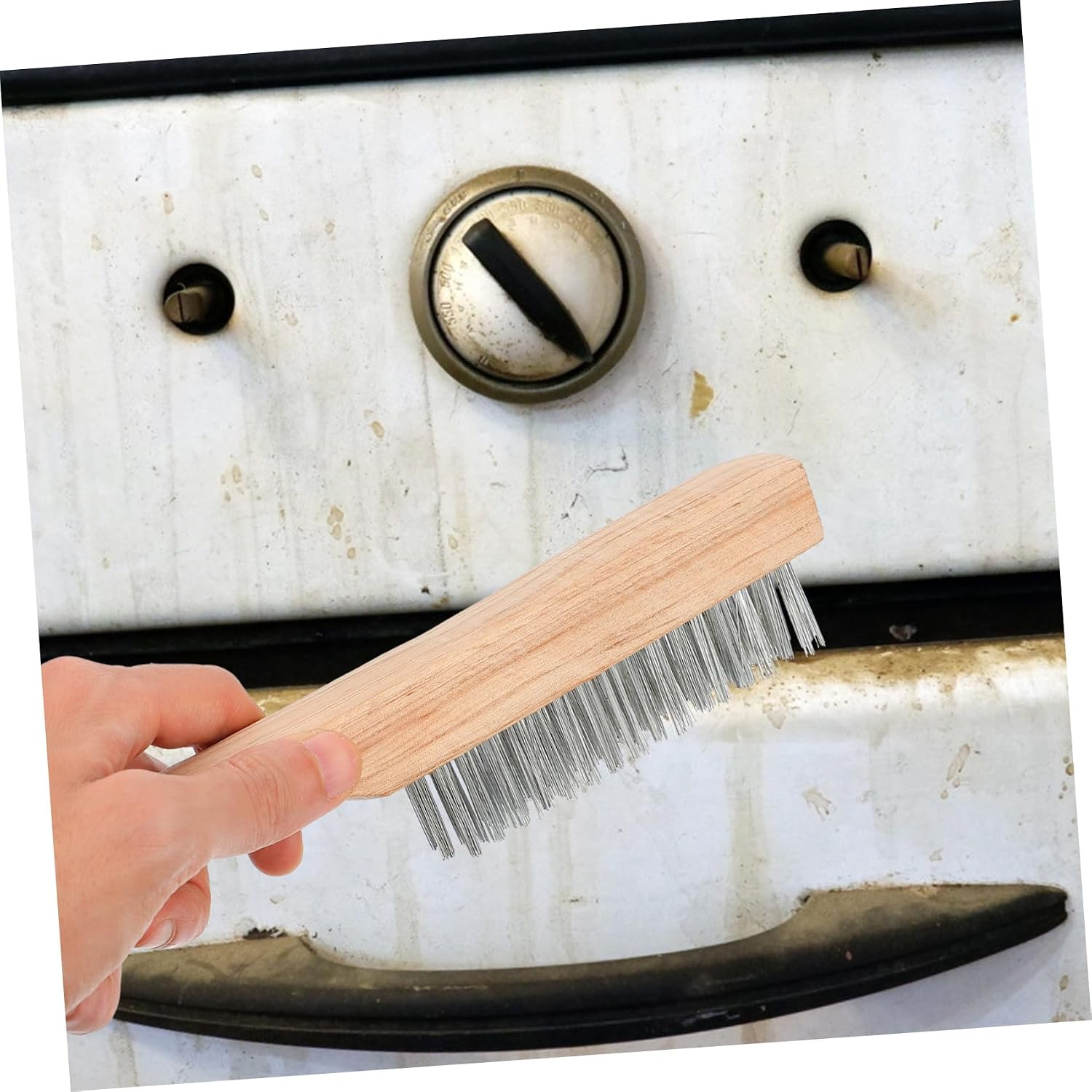 Wood Handle Steel Wire Brush Rust Removal Tool Wire Bristle Scratch Brush for Paint and Rust Cleaning Industrial Use