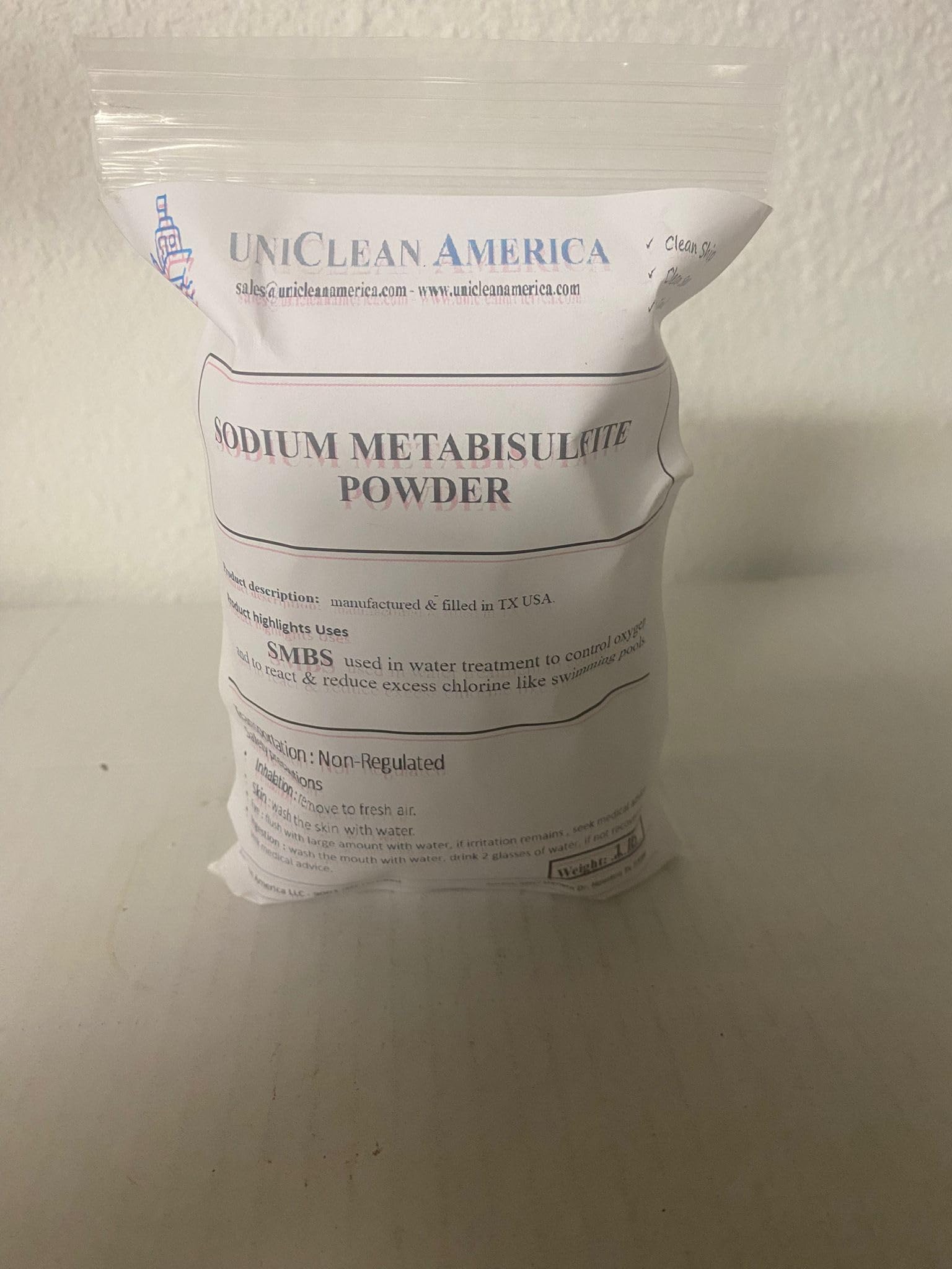 Sodium Metabisulfite - Neutraizing Agent & Dechlorination - High Puirty - Made in USA - Weight 2lb