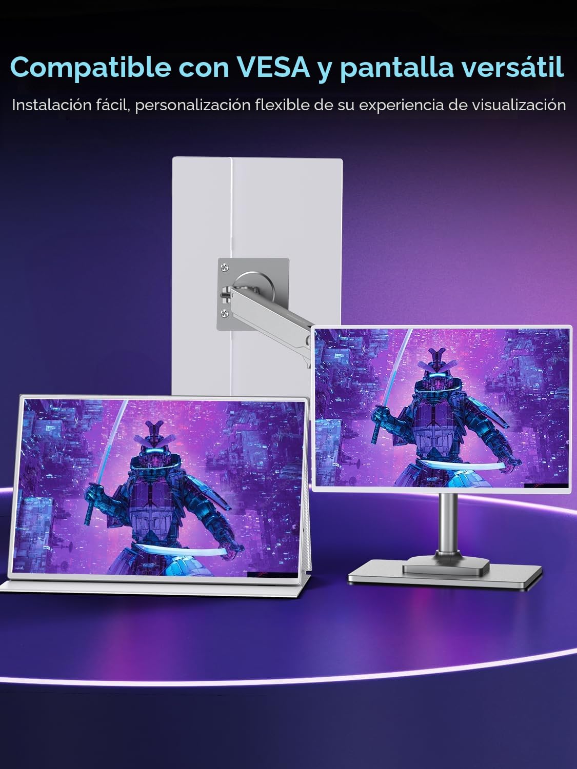 UPERFECT 16" 120Hz Monitor Portátil con Smart Cover, 106%sRGB 1080P 16:10 Gaming Monitor Ultra Delgado Metal,Protección Ocular-Segunda Pantalla Externa para Laptop/PC/Consolas de Juegos, Soporte VESA