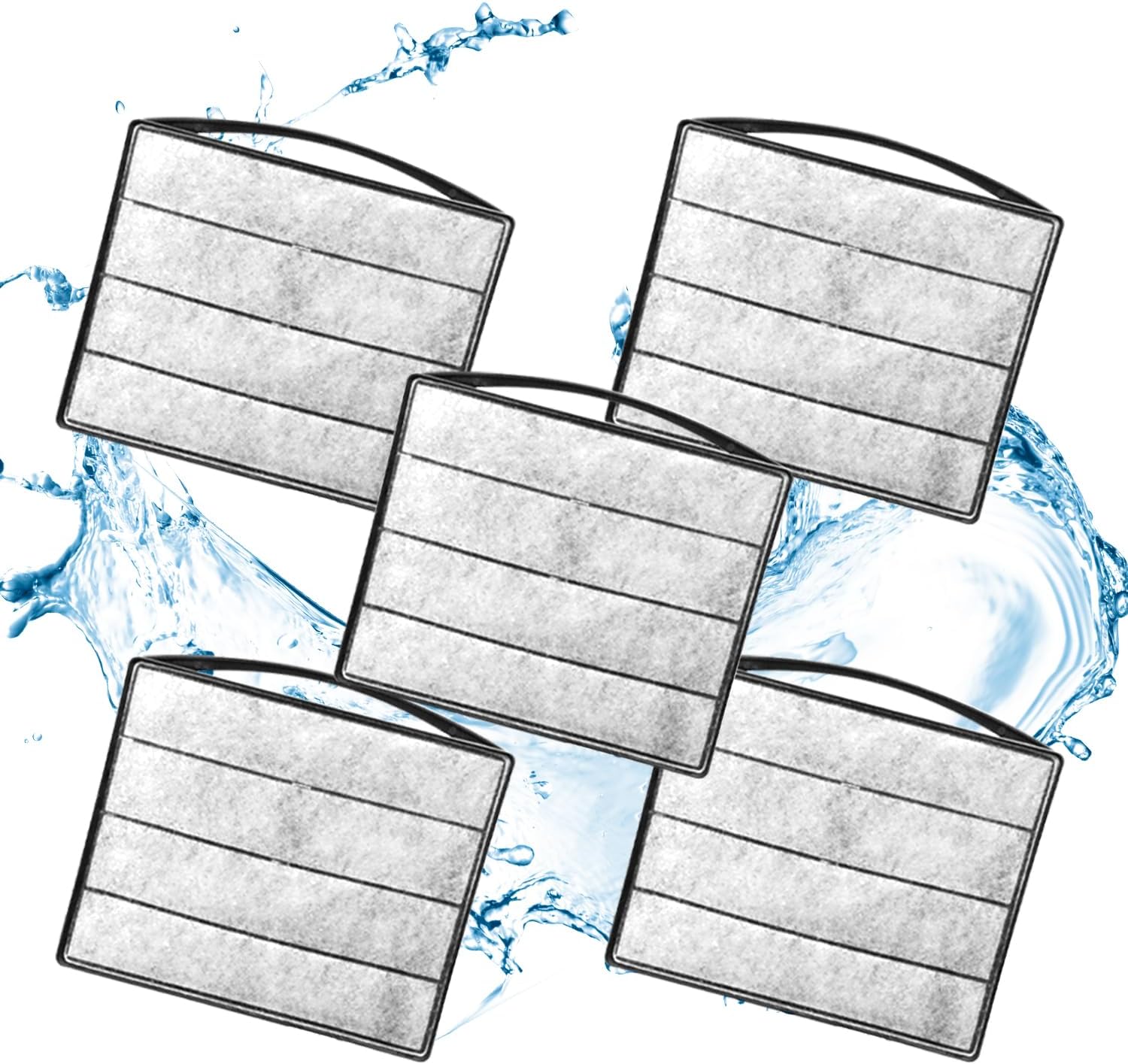 Turtle Tank Filters Material 5PCS Low Water Level Filters Replacement Aquarium Filters for IX-120 Filter & IX-120 U-V