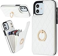 Vista 12 de Folosu Funda compatible con iPhone 12 iPhone 12 Pro con soporte para tarjetas, rotación de 360°, soporte de anillo de dedo con función atril