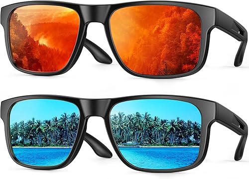 Miniatura 14 de Polarized Sunglasses UV400 Lightweight for Men & Women Driving, Cycling, Outdoor Fashion Square Frame Sun Glasses