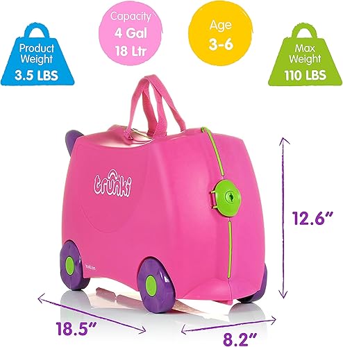 Vista 3 de Trunki - Maleta de viaje y equipaje de mano para niños), 0061-GB01-UKV