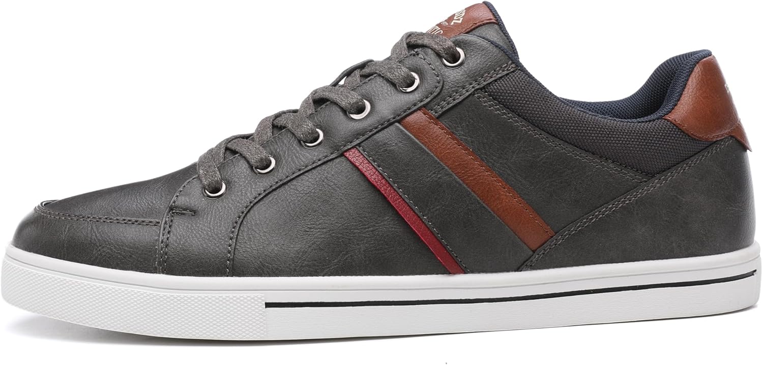 DECARSDZ Men's Fashion Dress Sneakers Classic Retro Casual Skate Shoes Breathable Sambas Walking Dress Sneaker 10 Grey image 2 of 7 B0CRTVJVX2