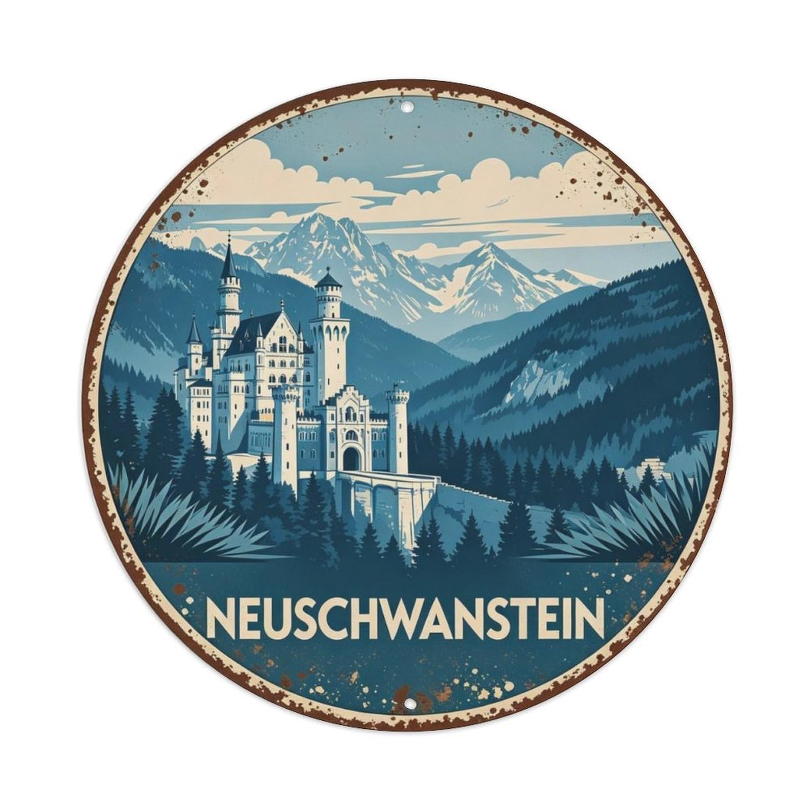 Neuschwanstein Ii Metal Tin Sign Plaque