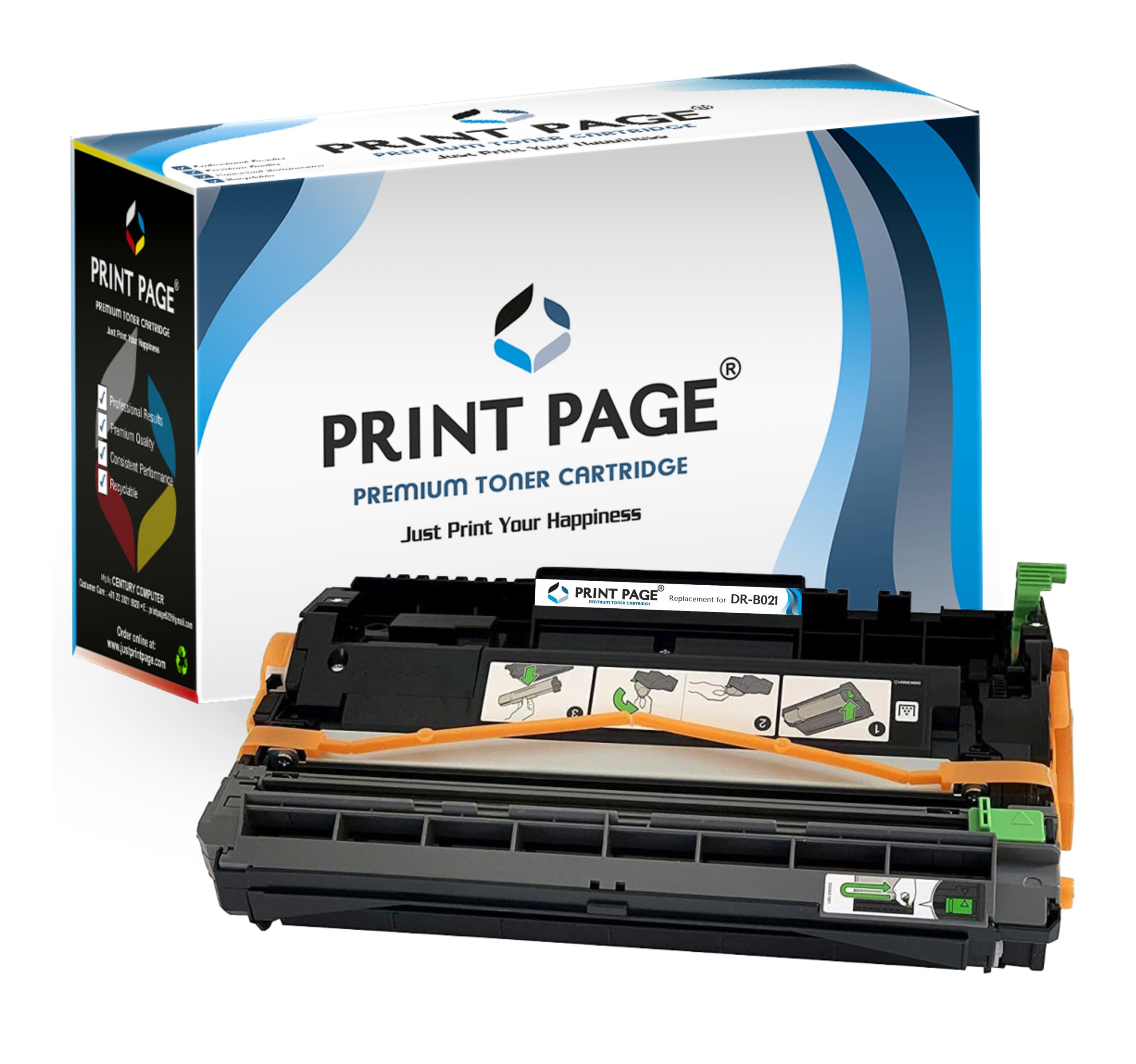 Print Page DR-B021 Imaging Drum Unit Compatible for Printers HL-B2000D, HL-B2080DW, DCP-B7500D, DCP-B7535DW, MFC-B7715DW (1 pcs)
